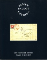 France Catalogue Vente JAMET-BAUDOT N° 203  Juin 2009 Comme Neuf ! - Catalogues For Auction Houses