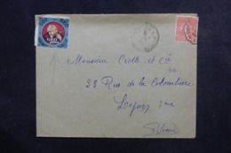 FRANCE - Vignette " Géo " Sur Enveloppe En 1928 Pour Lyon - L 46655 - Cartas & Documentos