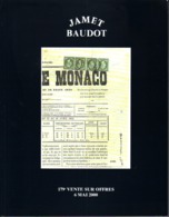 France Catalogue Vente JAMET-BAUDOT N° 179 Mai 2000 Comme Neuf ! - Cataloghi Di Case D'aste