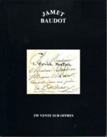 France Catalogue Vente JAMET-BAUDOT N° 178 Décembre 1999 Comme Neuf ! - Catalogues For Auction Houses