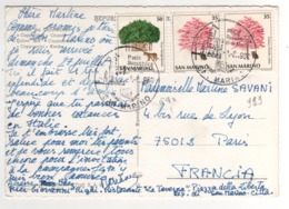 Beaux Timbres , Stamps " Arbres , Nature  "  Yvert N° 989 X 2 , 990 Sur Cp , Carte , Postcard Du 01/08/1980 - Storia Postale