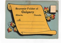 CALGARY, Alberta, Canada, Pre-1965 Souvenir Fold-out PECO? Postcard - Calgary
