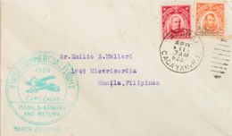 Filipinas, Intervención Norteamericana. Sobre 205, 210. 1929. 4 Ctvos Rojo Y 12 Ctvos Naranja. APARRI A MANILA. En El Fr - Philippinen