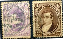 Argentine - 1867/1873 - Yt 16 Et 17 - Figures Diverses - Oblitérés - Oblitérés