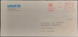 1989 Italy - Aiutiamo L' UNICEF 650 EMA Meter -  Used Stamp On Cover To Italy - Tegen De Honger