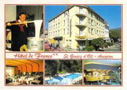 12 - SAINT GENIEZ D'OLT : Hotel Restaurant De  - CPM Village ( 1.980 Habitants) Grand Format - Aveyron - Other & Unclassified