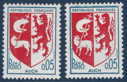 France Blason D'Auch N° 1468g**  Manque 3 Pattes à L'agneau, Drapeau Amputé... Signé Calves - Unused Stamps