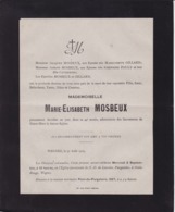 WEGNEZ Marie-Elisabeth MOSBEUX 44 Ans 1919 Familles GILLARD PAULY - Esquela