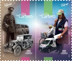 2019 MEXICO Mailman Day Bicycle Car Truck Express Delivery Mail Stamp Set MNH - Mexico