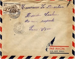 1952 - Lettre De DAOUKRO  Pour Paris Affr. 15 F Oblit. Cad  " POSTE RURALE DIMBOKHO " - Covers & Documents