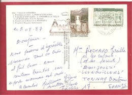 Y&T°354+371 ANDORRE LA VIEILLE  Vers   FRANCE  1987 - Cartas & Documentos