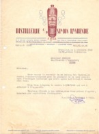 Factuur Facture - Lettre - Liqueurs , Distillerie Simon Rynbende - Bruxelles 1949 - Levensmiddelen