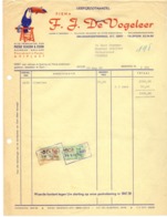 Factuur Facture - Verf Produkten Pieter Schoen Zaandam - Firma F.J. De Vogeleer - Gent 1959 - Perfumería & Droguería