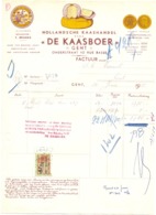 Factuur Facture - Kaas , De Kaasboer - Onderstraat Gent 1955 - Lebensmittel