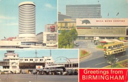 0770 "GREETINGS FROM BIRMINGHAM - VEDUTINE CON AEROPORTO" CART. ORIG. SPED. 1981 - Middlesex