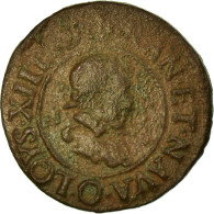 Monnaie, France, Louis XIII, Double Tournois, 1624, Riom, TB, Cuivre, CGKL:424 - 1610-1643 Luis XIII El Justo