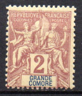 Col17  Colonie Grande Comore N° 2 Neuf X MH Cote  2,20€ - Ongebruikt