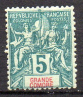 Col17  Colonie Grande Comore N° 4 Neuf X MH Cote  5,50€ - Ongebruikt