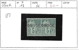 OBOCK N° 13 * EN PAIRE - Unused Stamps