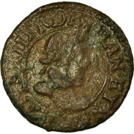 Monnaie, France, Louis XIII, Double Tournois, 1619, Poitiers, TB, Cuivre - 1610-1643 Louis XIII Le Juste