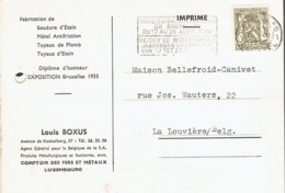 Ancienne CP Double De Louis Boxus, Soudure D'étain; Bruxelles Vers Bellefroid-Canivet, La Louvière (1948) - Ambachten