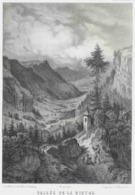 Hte Savoie - VALLEE De La GIETTAZ   Dessin De  Loppé - Liho.de J.Werner- Litho. Originale De La Savoie Historique Et Pit - Lithographies