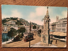 CPA/CPSM, TORQUAY, CLOCK TOWER & STRAND, éd British Manufacture Throughout /TW Dennis & Sons, Non écrite - Torquay
