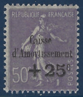 FRANCE Caisse D'amortissement 1930 N°276a** Variété Sans Point Sur Le I De Amortissement Signé Calves - Unused Stamps