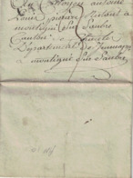 Pli Sans Correspondance De Calais Vers Montignies-sur-Sambre (1801-1802) Adressé à Louis Pierare. - 1794-1814 (Periodo Frances)