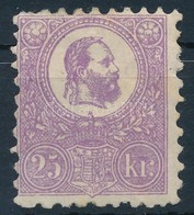 * 1871 Kőnyomat 25kr élénk Ibolya, Eredeti, Szép Gumival, Falcos (260.000) / Mi 6a, Lively Colour, With Nice Original Gu - Sonstige & Ohne Zuordnung