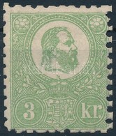 (*) 1871 Kőnyomat 3kr Zöld (*240.000) / (papírelvékonyodás / Thin Paper) - Sonstige & Ohne Zuordnung