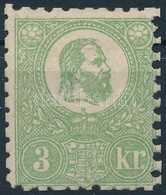 (*) 1871 Kőnyomat 3kr Zöld (*240.000) / (papírelvékonyodás / Thin Paper) - Otros & Sin Clasificación