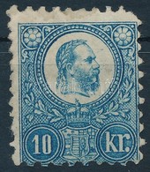 * 1871 Réznyomat 10kr Eredeti Gumival, Falcos (100.000) (sarokhiba / Missing Corner Perf.) - Sonstige & Ohne Zuordnung