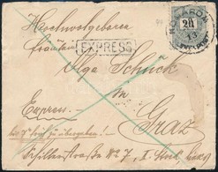 1899 Expressz Levél Grazba Feketeszámú 20kr Bérmentesítéssel 'KOMÁROM LEVÉLPOSTA' - Sonstige & Ohne Zuordnung