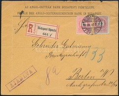 1897 Feketeszámú 5kr + 15kr Túlsúlyos Ajánlott Levélen Berlinbe - Otros & Sin Clasificación