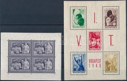 ** 1948-1949 2 Klf Bélyegnap Kisív + Puskin Blokkpár + VIT Blokk (26.000) - Sonstige & Ohne Zuordnung