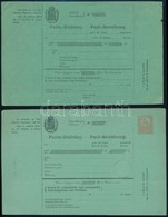 1871 Használatlan Díjjegyes Postautalvány Hiányzó Díjjegy Nyomattal + Támpéldány. Érdekes Postatörténeti Különlegesség,  - Other & Unclassified