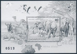 ** 1997 Földrészek állatai I. Afrika Feketenyomat Blokk Fekete Sorszámmal (18.000) / Mi 242 Blackprint Block With Black  - Sonstige & Ohne Zuordnung