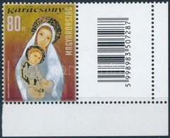 ** 2010 Karácsony 80Ft ívsarki Bélyeg Jobb Oldali Vonalkódos Mezővel (10.000) / Mi 5487 Corner Stamp With Barcode On Bla - Sonstige & Ohne Zuordnung