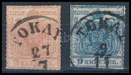 O 1850 3kr és 9rk Hamisítvány Tokaj Fogazás összehasonlító Célra / Forgeries For Comparison - Autres & Non Classés