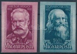 ** 1952 Leonardo Da Vinci és Victor Hugo Vágott Sor (9.000) - Otros & Sin Clasificación
