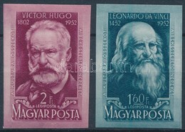 ** 1952 Leonardo Da Vinci és Victor Hugo Vágott Sor (9.000) - Other & Unclassified