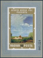 ** 1974 Festmény (XIII.) - Szinyei Merse Pál Vágott Blokk (4.000) - Other & Unclassified