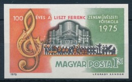** 1975 100 éves A Liszt Ferenc Zeneművészeti Főiskola Vágott Bélyeg - Sonstige & Ohne Zuordnung