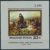 ** 1976 Festmények (XVI.) - Mohácsi Csata Vágott Blokk (5.000) - Sonstige & Ohne Zuordnung