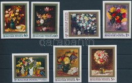** 1977 Festmények (XV.) - Virágcsendéletek Vágott Sor (4.000) - Sonstige & Ohne Zuordnung