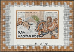 ** 1978 Bélyegnap (51.) - Pannónia Mozaikok Vágott Blokk (25.000) - Sonstige & Ohne Zuordnung
