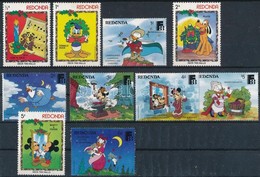 ** Redonda Walt Disney Mesék 10 Db Bélyeg Stecklapon - Other & Unclassified