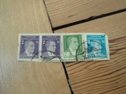 4 Timbres  Mustafa Kemal Atatürk .   Sur Support - 1934-39 Sandjak Alexandrette & Hatay