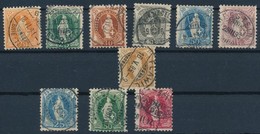 O Svájc 1882-1900 10 Db Bélyeg Stecklapon (Mi EUR 82,-) - Other & Unclassified